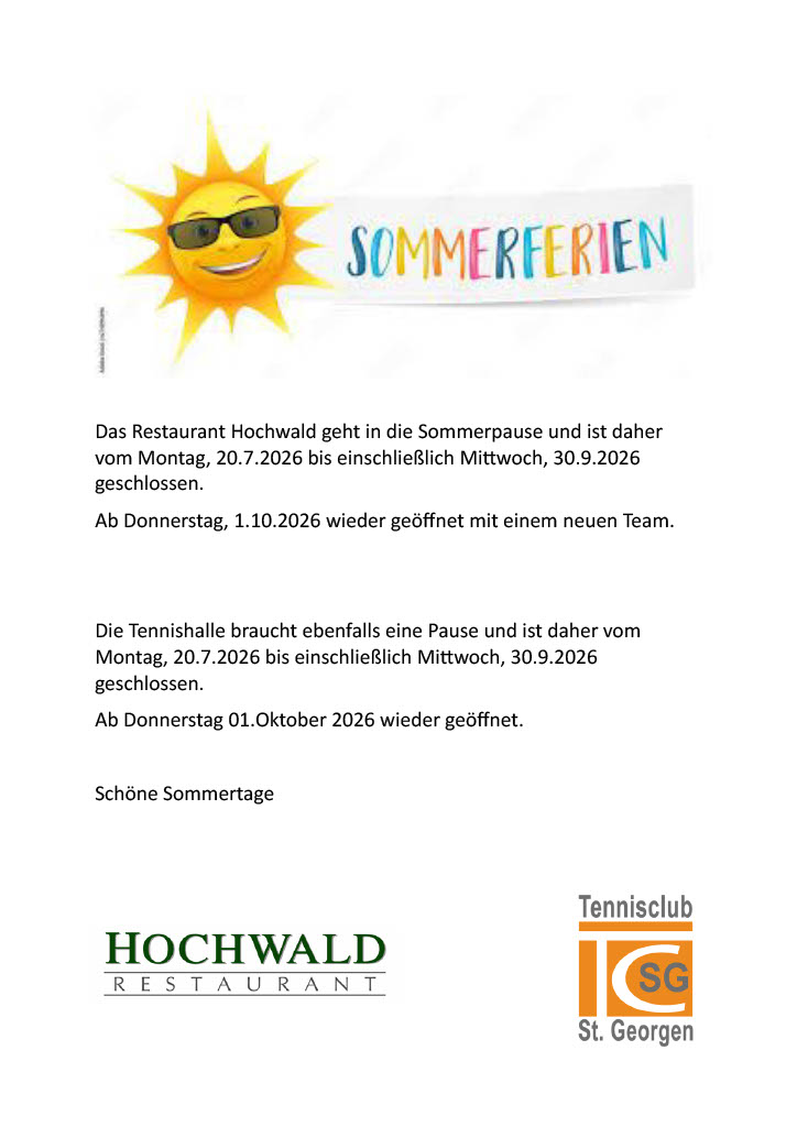 Sommerpause 2026